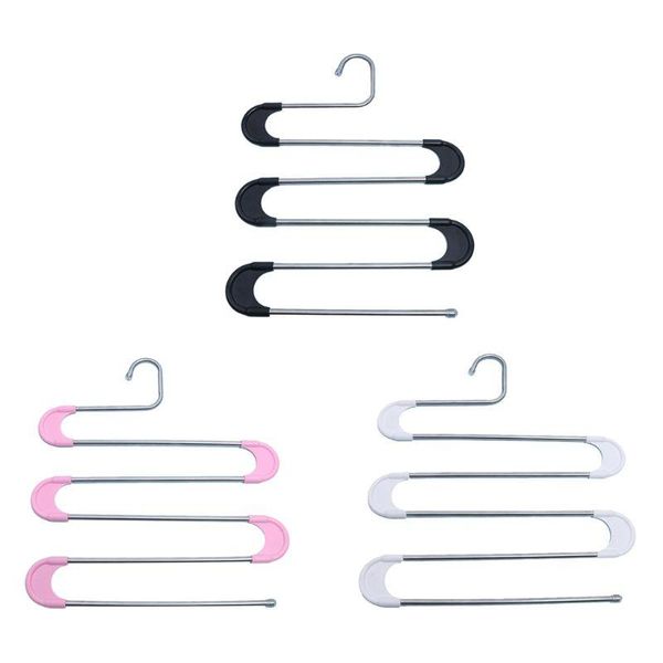 4pcs space saving s-type 5 layer stainless steel scarf pants trouser hanger closet rack organizer portable folding travel hangers & racks
4pcs space saving s-type 5 layer stainless steel scarf pants trouser hanger closet rack organizer portable folding travel hangers & racks