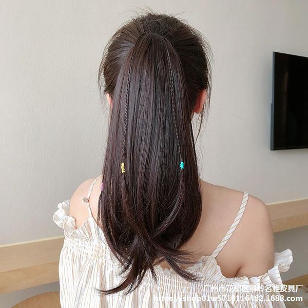 clip on wig high straight fake invisible hair tail curl women's braid temperament short ponytail natural, Black
clip on wig high straight fake invisible hair tail curl women's braid temperament short ponytail natural, Black