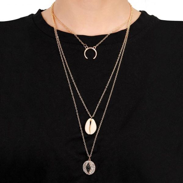 pendant necklaces multilayer crystal shell & pendants for women vintage charm gold choker necklace 2021 bohemian jewelry wholesale, Silver
pendant necklaces multilayer crystal shell & pendants for women vintage charm gold choker necklace 2021 bohemian jewelry wholesale, Silver