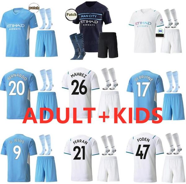 kits manchester soccer jerseys 21 22 grealish city sterling ferran de bruyne foden 2021 2022 football shirts men + kids kit sets uniform, Black;yellow
kits manchester soccer jerseys 21 22 grealish city sterling ferran de bruyne foden 2021 2022 football shirts men + kids kit sets uniform, Black;yellow
