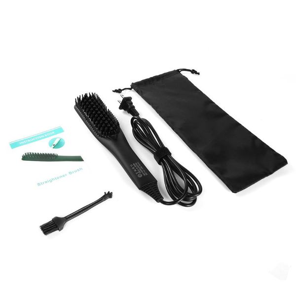 heating technology black 2 in 1 ionic ptc hair straightener brush us plug brushes, Silver
heating technology black 2 in 1 ionic ptc hair straightener brush us plug brushes, Silver