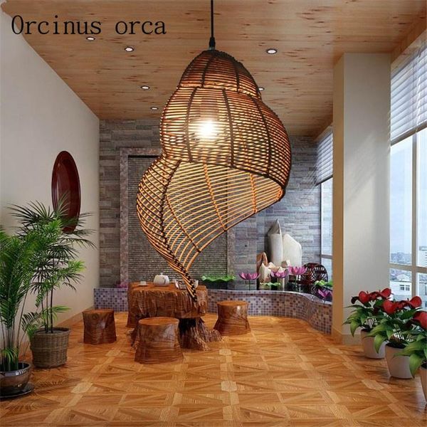 pendant lamps retro southeast snail chandelier cafe balcony style creative rattan weaving
pendant lamps retro southeast snail chandelier cafe balcony style creative rattan weaving