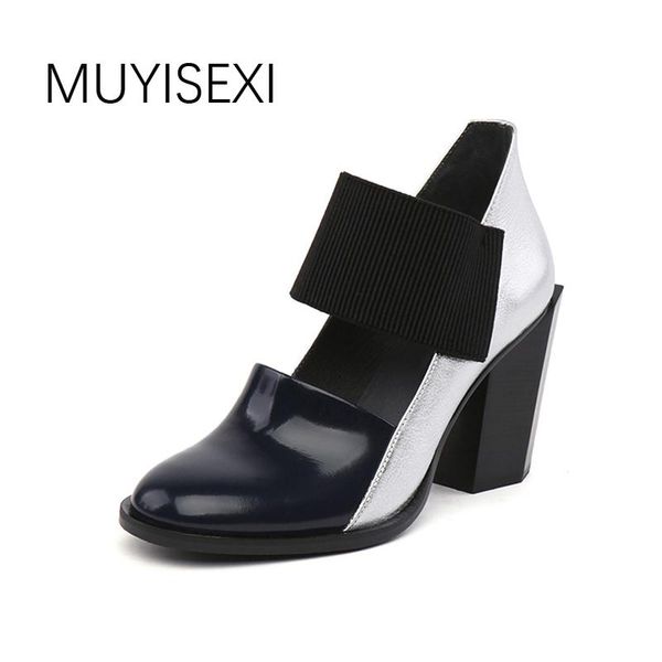 dress shoes women high heel platform round toe mixed color genuine leather cylinder autumn pumps hl87 muyisexi, Black
dress shoes women high heel platform round toe mixed color genuine leather cylinder autumn pumps hl87 muyisexi, Black