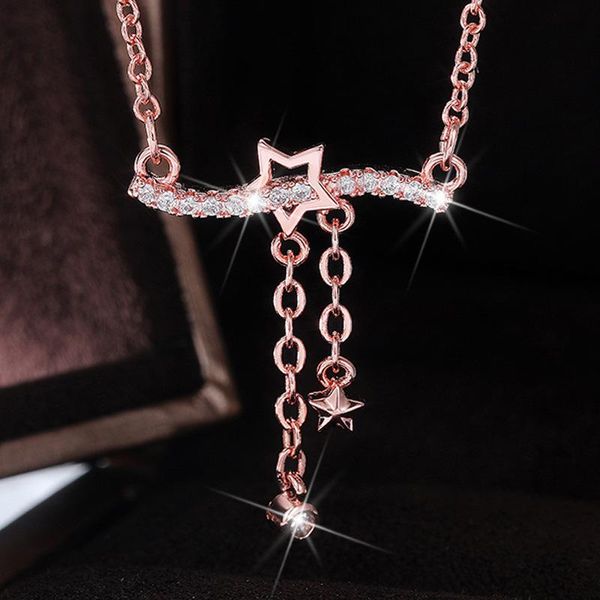 pendant necklaces cute trendy rose gold star tassel for women single row shine cz stone inlay fashion jewelry party gift, Silver
pendant necklaces cute trendy rose gold star tassel for women single row shine cz stone inlay fashion jewelry party gift, Silver