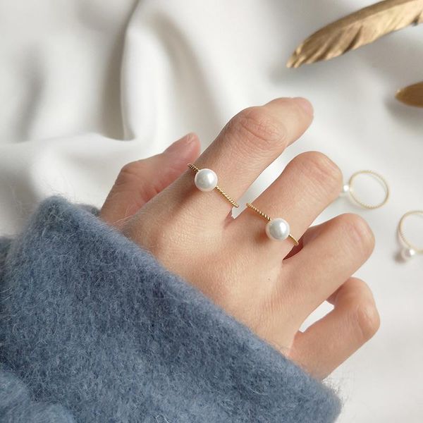 wedding rings minimalist 925 sterling silver ring female pearl for women engagement finger jewelry adjustable band, Slivery;golden
wedding rings minimalist 925 sterling silver ring female pearl for women engagement finger jewelry adjustable band, Slivery;golden