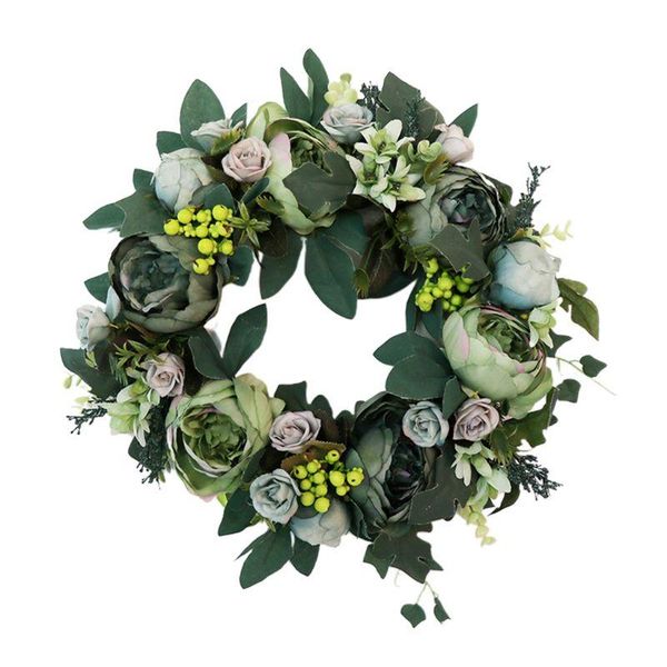 other accessories artificial peony flower wreath handmade vintage blooming garland with green leaves for home decal front door wall wedding, White
other accessories artificial peony flower wreath handmade vintage blooming garland with green leaves for home decal front door wall wedding, White