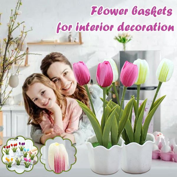 decorative flowers & wreaths artificial three-headed tulips potted plants mother's day simulation flower bonsai decoration creative orn
decorative flowers & wreaths artificial three-headed tulips potted plants mother's day simulation flower bonsai decoration creative orn