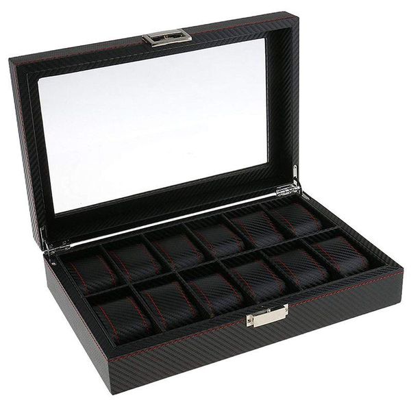 watch boxes & cases fashion jewelry display case storage box 12 slots - black, Black;blue
watch boxes & cases fashion jewelry display case storage box 12 slots - black, Black;blue