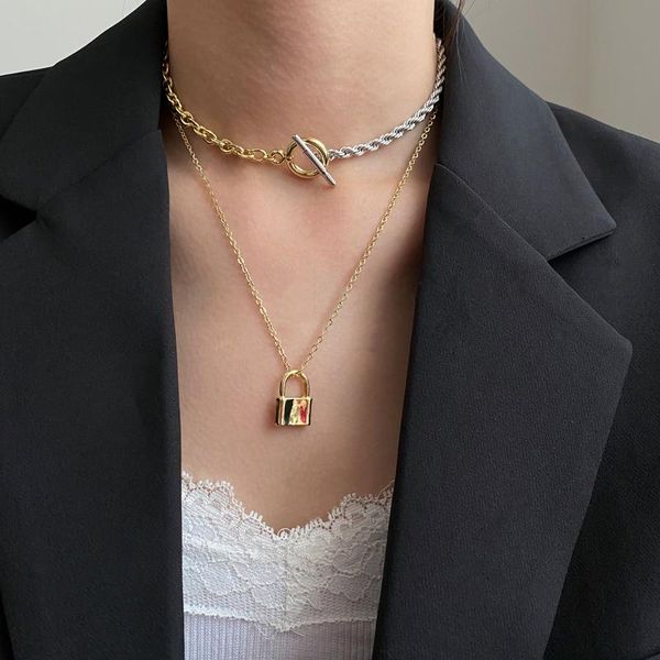 peri'sbox 2 pcs/set small lock pendant necklace double layer toggle clasp choker unusual vintage trendy goth necklaces, Silver
peri'sbox 2 pcs/set small lock pendant necklace double layer toggle clasp choker unusual vintage trendy goth necklaces, Silver