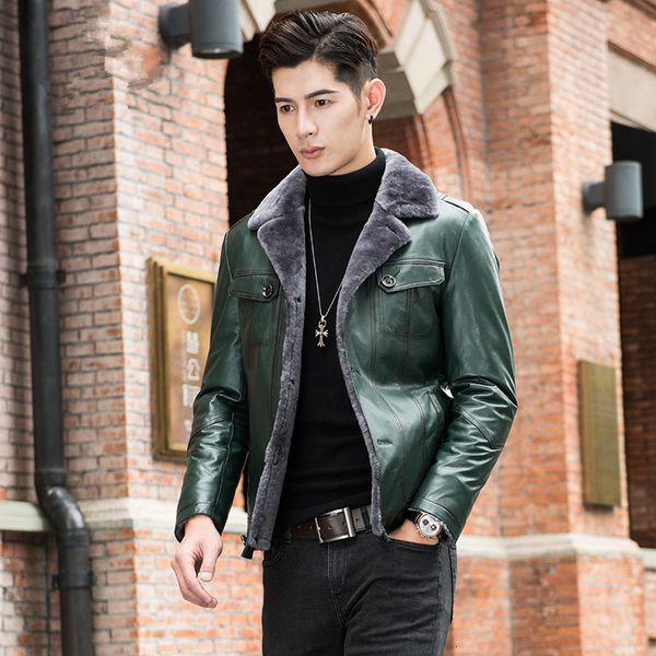 men's leather & faux genuine jacket men real wool fur coat winter casual sheepskin bomber plus size erkek mont wxl1506 nfov, Black
men's leather & faux genuine jacket men real wool fur coat winter casual sheepskin bomber plus size erkek mont wxl1506 nfov, Black