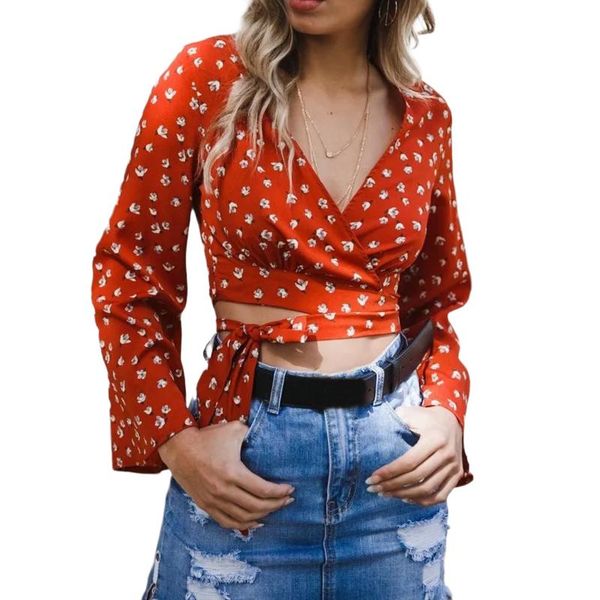 fashion women ladies summer casual v-neck flared sleeve chiffon shirt short cross lace-up flower printed blouse women's blouses & shirt, White
fashion women ladies summer casual v-neck flared sleeve chiffon shirt short cross lace-up flower printed blouse women's blouses & shirt, White