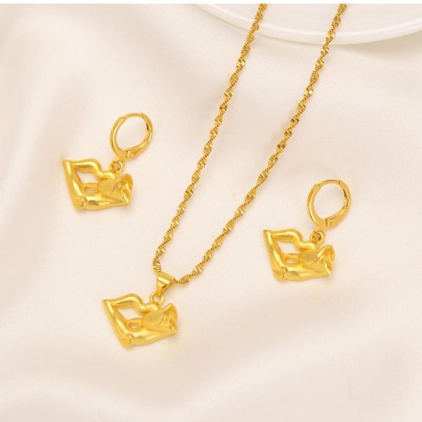 earrings & necklace bangrui fashion gold color lip rose pendant for women excellent jewelry sets african arab gifts, Silver
earrings & necklace bangrui fashion gold color lip rose pendant for women excellent jewelry sets african arab gifts, Silver