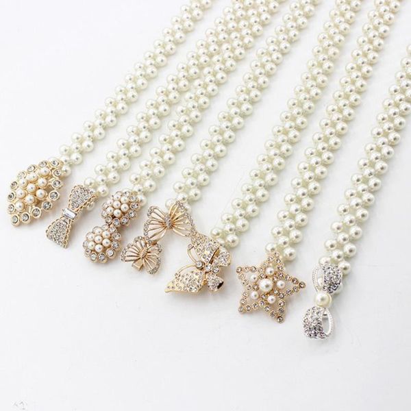 belts 1pcs elegant women pearl belt waist elastic buckle chain female girls dress crystal strap, Black;brown
belts 1pcs elegant women pearl belt waist elastic buckle chain female girls dress crystal strap, Black;brown