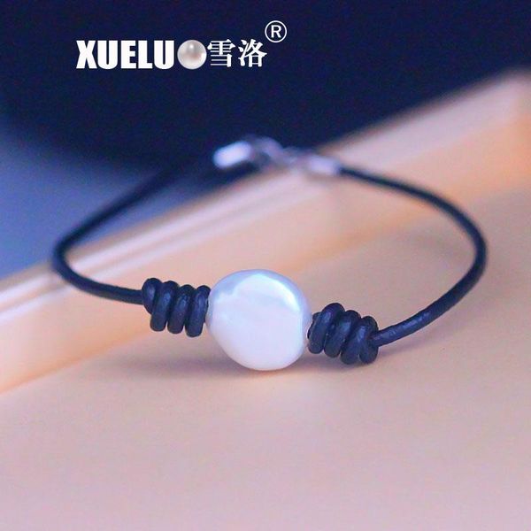 natural genuine cultured freshwater coin pearl leather bracelet / rope link, chain, Black
natural genuine cultured freshwater coin pearl leather bracelet / rope link, chain, Black