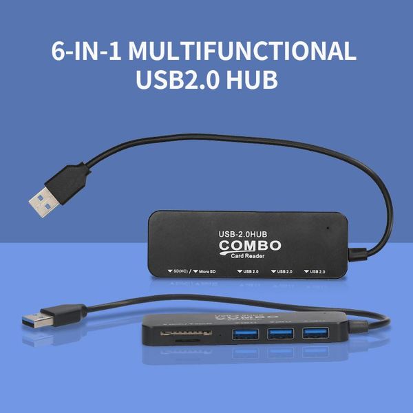 hubs 6-in-1 usb2.0 hub converter with tf sd card slots micro usb port support fan mouse keyboard mobile hard disk u
hubs 6-in-1 usb2.0 hub converter with tf sd card slots micro usb port support fan mouse keyboard mobile hard disk u