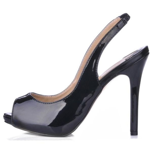 patent party peep toe stiletto slingback women sandals sandales femmes talon haut aiguill bride arriere bout ouvert yjs1, Black
patent party peep toe stiletto slingback women sandals sandales femmes talon haut aiguill bride arriere bout ouvert yjs1, Black
