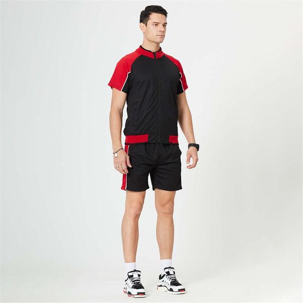 men's tracksuits stitching color sport sets mens summer outdoor run two-piece set zipper short sleeve blouse + elastic waist shorts str, Gray
men's tracksuits stitching color sport sets mens summer outdoor run two-piece set zipper short sleeve blouse + elastic waist shorts str, Gray