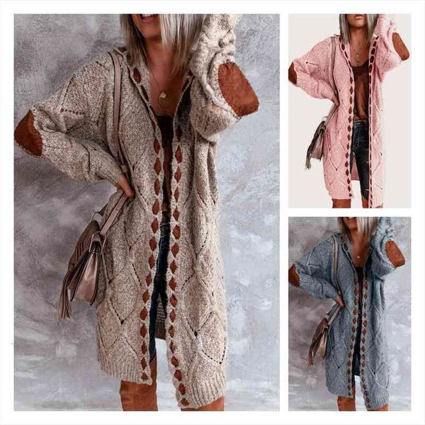 spring stitched hooded fabric knit womens sweater long sleeve coat pull femme oversized cardigan casual, White;black
spring stitched hooded fabric knit womens sweater long sleeve coat pull femme oversized cardigan casual, White;black