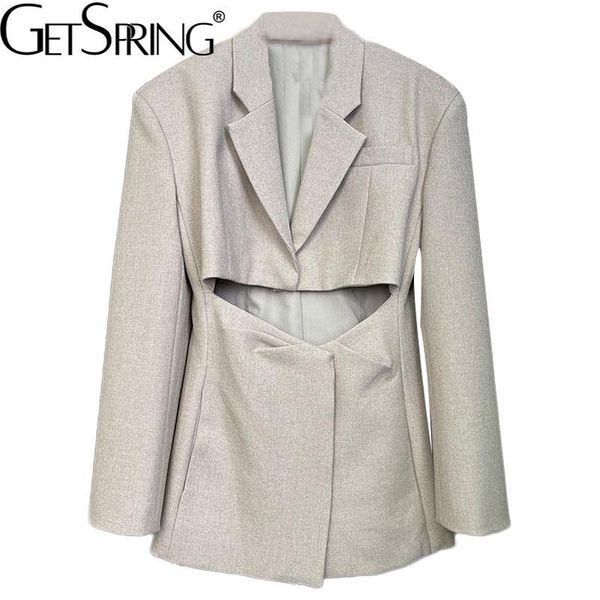 women's suits & blazers getspring women blazer hollow out irregular balck and jackets asymmetry retro casual suit coats spring/autumn, White;black
women's suits & blazers getspring women blazer hollow out irregular balck and jackets asymmetry retro casual suit coats spring/autumn, White;black
