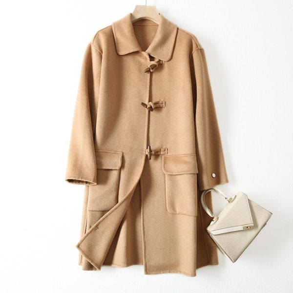 women's wool & blends korean style woman long coats autumn winter female elegant jackets coat women, Black
women's wool & blends korean style woman long coats autumn winter female elegant jackets coat women, Black