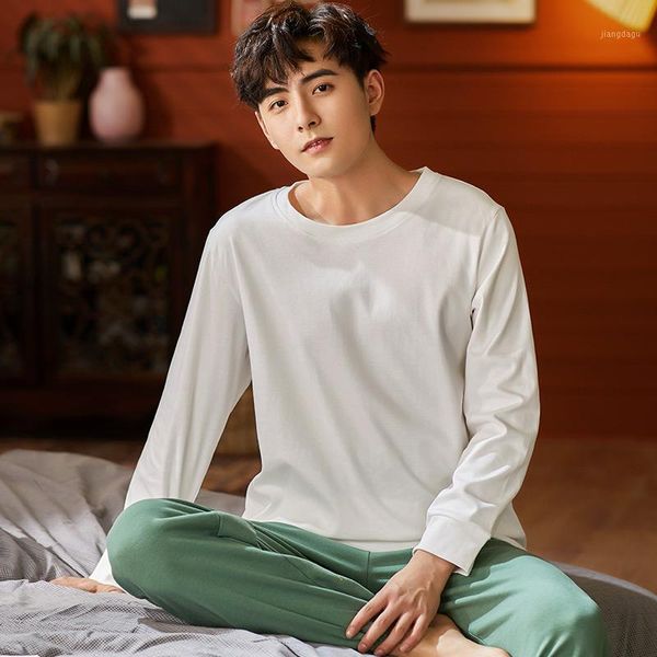 men's sleepwear 2021 pajamas pure cotton spring autumn aummer full sleeve youth leisurewear home suit, Black;brown
men's sleepwear 2021 pajamas pure cotton spring autumn aummer full sleeve youth leisurewear home suit, Black;brown