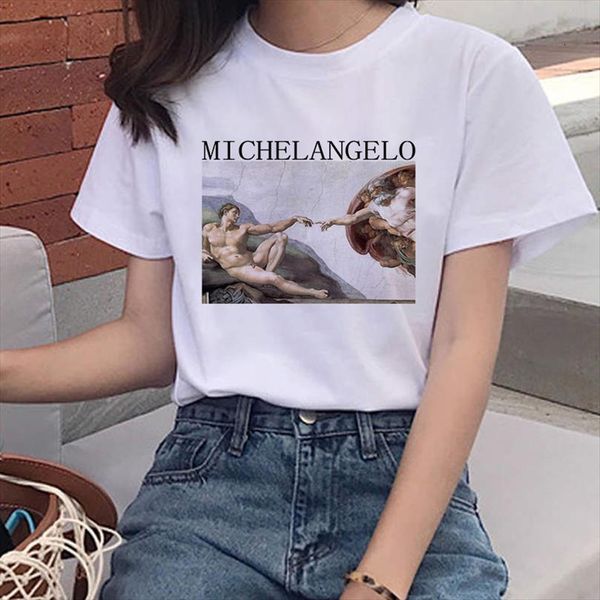David Michelangelo Oil Painting Men T Shirts And Womens Summer Harajuku Ullzang Fun Graphic Print Top Female, White;black
David Michelangelo Oil Painting Men T Shirts And Womens Summer Harajuku Ullzang Fun Graphic Print Top Female, White;black