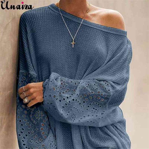unaiza women solid color loose diagonal hollow long-sleeved strapless t-shirt round neck pullover lantern sleeves 210522, White
unaiza women solid color loose diagonal hollow long-sleeved strapless t-shirt round neck pullover lantern sleeves 210522, White