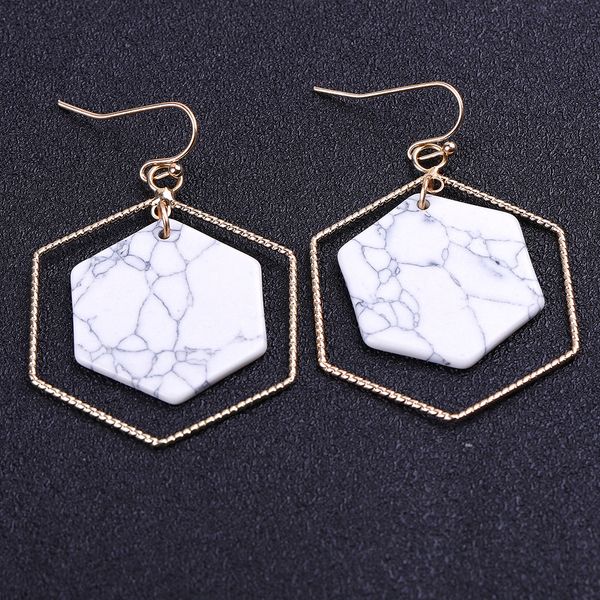 hexagon natural stone pink crystal earrings tiger's eye turquoise opal rose quartz dangle earrings for women jewelry, Silver
hexagon natural stone pink crystal earrings tiger's eye turquoise opal rose quartz dangle earrings for women jewelry, Silver