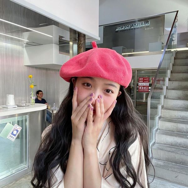 berets japanese korean knitted cute ladies beret literary painter cap for women spring autumn solid color street wild decorative hats, Blue;gray
berets japanese korean knitted cute ladies beret literary painter cap for women spring autumn solid color street wild decorative hats, Blue;gray