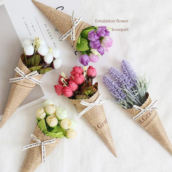 artificial flowers with kraft paper roses bouquet creative christmas home wedding decoration fake plants decorative & wreaths
artificial flowers with kraft paper roses bouquet creative christmas home wedding decoration fake plants decorative & wreaths