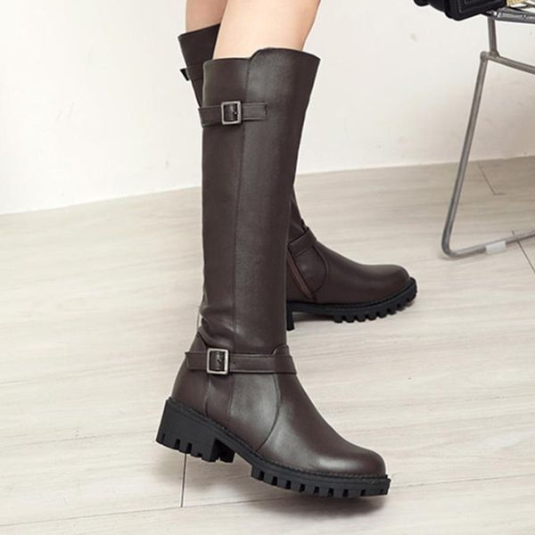 boots buckle strap women fashion pure color round toe zipper chunky heels vintage botas mujer invierno nice, Black
boots buckle strap women fashion pure color round toe zipper chunky heels vintage botas mujer invierno nice, Black