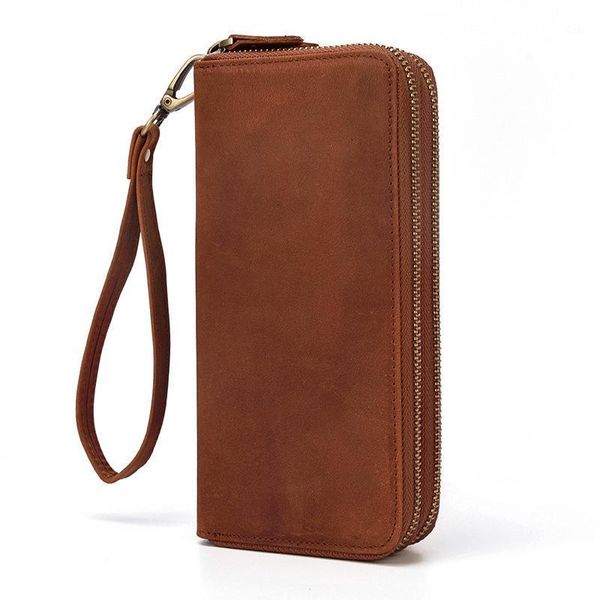 wallets genuine leather men's wallet crazy horse long double zipper men clutch purse cell phone bag 24 card holder1, Red;black
wallets genuine leather men's wallet crazy horse long double zipper men clutch purse cell phone bag 24 card holder1, Red;black