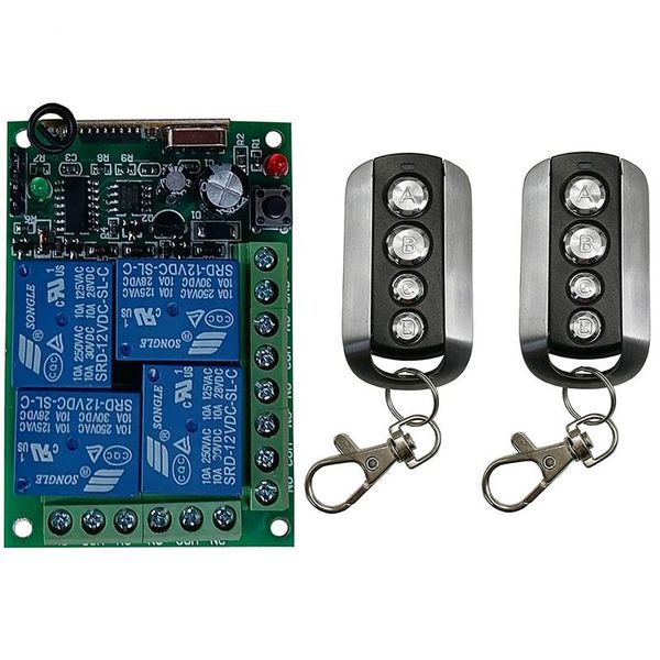 smart home control 433mhz remote switch for light,door, garage universal dc12v 24v 4ch relay radio receiver and controller
smart home control 433mhz remote switch for light,door, garage universal dc12v 24v 4ch relay radio receiver and controller