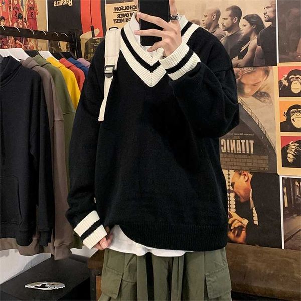 men fashion pullover in warm cashmere knitting long sleeve knit v-neck loose coats casual black/white woolen sweater -2xl 211006, White;black
men fashion pullover in warm cashmere knitting long sleeve knit v-neck loose coats casual black/white woolen sweater -2xl 211006, White;black