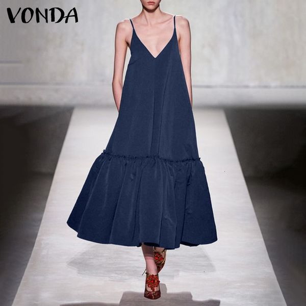 women's blouses & shirts v neck dress spring sundress vonda elegant solid maxi casual sleeveless vestidos female pleated robe, White
women's blouses & shirts v neck dress spring sundress vonda elegant solid maxi casual sleeveless vestidos female pleated robe, White