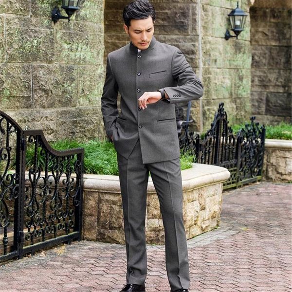 men's suits & blazers chinese style wedding groom tang male stand collar tunic clothing slim spring autumn traditional zhong shan suit, White;black
men's suits & blazers chinese style wedding groom tang male stand collar tunic clothing slim spring autumn traditional zhong shan suit, White;black