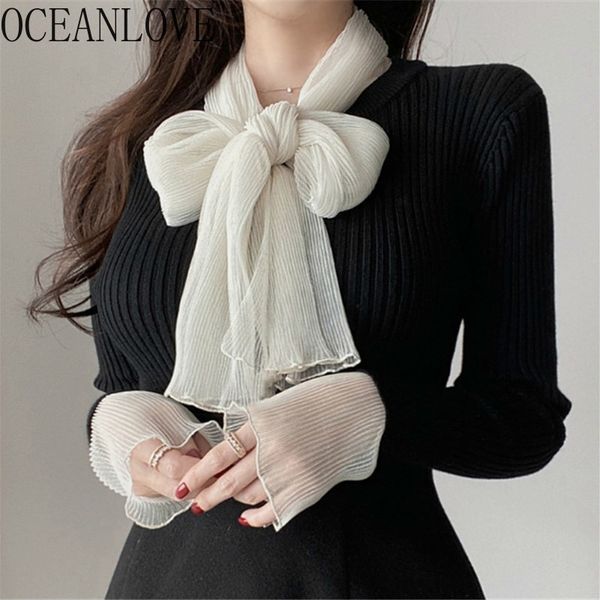 sweaters women solid scarves office ladies korean vintage spring pull femme elegant pullovers 19634 210415, White;black
sweaters women solid scarves office ladies korean vintage spring pull femme elegant pullovers 19634 210415, White;black
