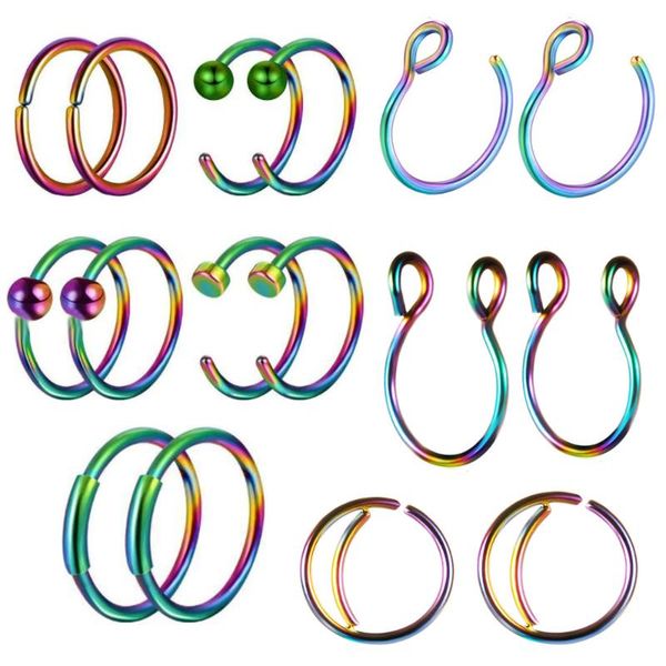 other 16 pcs stainless steel body piercing jewelry geometric simple circle nose rings lip stud set for women fashion accessories, Slivery;golden
other 16 pcs stainless steel body piercing jewelry geometric simple circle nose rings lip stud set for women fashion accessories, Slivery;golden