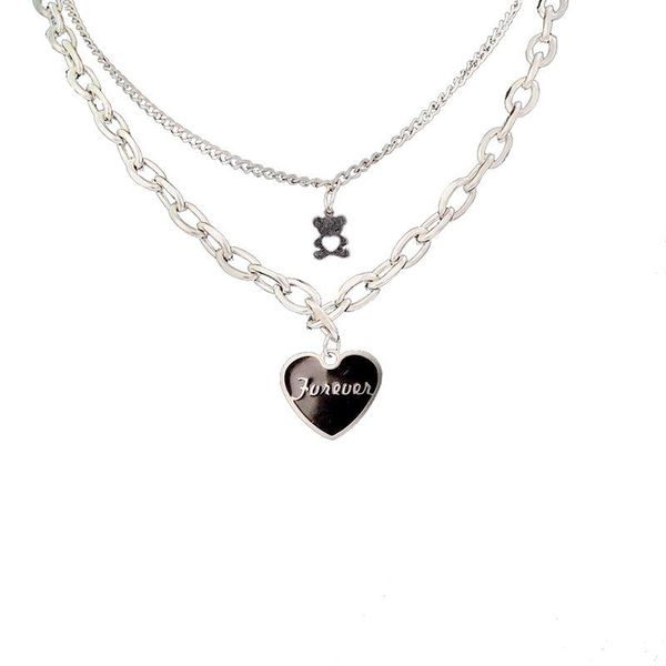pendant necklaces vintage sweet metal cute bear heart shape necklace for women girlfriend trendy jewelry hip hop letter forever, Silver
pendant necklaces vintage sweet metal cute bear heart shape necklace for women girlfriend trendy jewelry hip hop letter forever, Silver