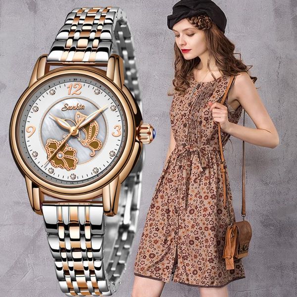 wristwatches sunkta rose gold watch women crystal decoration luxury quartz female wrist girl clock ladies relogio feminino+box, Slivery;brown
wristwatches sunkta rose gold watch women crystal decoration luxury quartz female wrist girl clock ladies relogio feminino+box, Slivery;brown