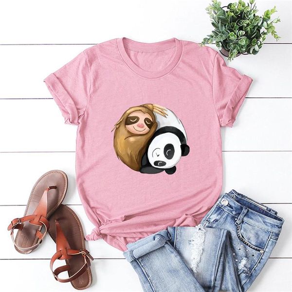 women's t-shirt plus size s-5xl 100%cotton tshirt sloth panda funny print women o neck short sleeve tees summer t shirt pink, White
women's t-shirt plus size s-5xl 100%cotton tshirt sloth panda funny print women o neck short sleeve tees summer t shirt pink, White