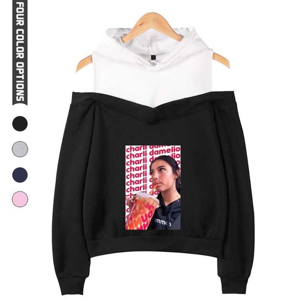 charli d'amelio hoodies fashion lady suspender sweatshirt girl casual off shoulder hoodie damelio street wear women's & sweatshir, Black
charli d'amelio hoodies fashion lady suspender sweatshirt girl casual off shoulder hoodie damelio street wear women's & sweatshir, Black