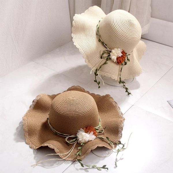 wide brim hats beach hat ladies summer sunshade anti-ultraviolet edge flower decoration woven straw holiday big eaves sun, Blue;gray
wide brim hats beach hat ladies summer sunshade anti-ultraviolet edge flower decoration woven straw holiday big eaves sun, Blue;gray