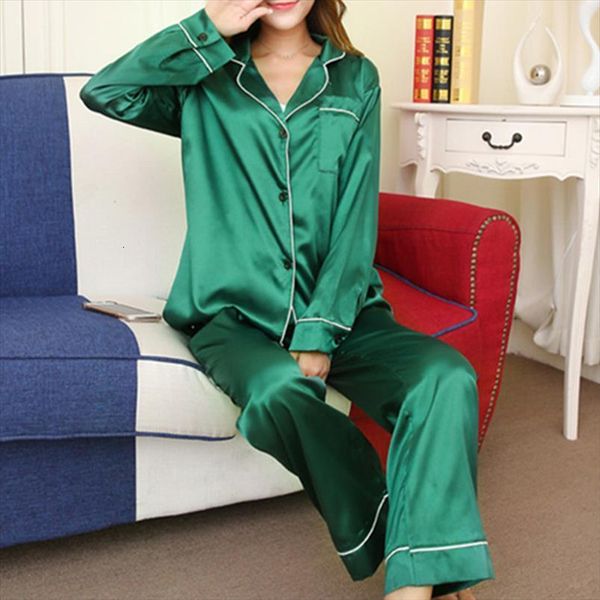 silk satin pajamas set women sleepwear long sleeve two pieces v neck nightwear loungewear homewear for summer, Black;red
silk satin pajamas set women sleepwear long sleeve two pieces v neck nightwear loungewear homewear for summer, Black;red