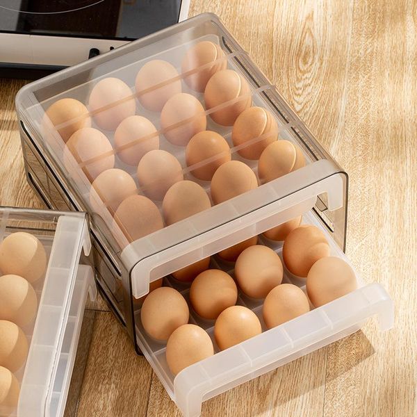 kitchen egg storage box rectangular refrigerator double drawer type rack plastic eggs container bottles & jars
kitchen egg storage box rectangular refrigerator double drawer type rack plastic eggs container bottles & jars