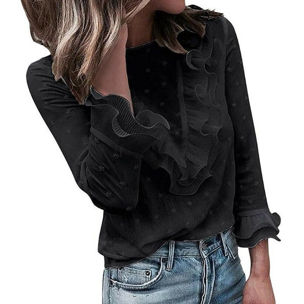 womens boho beach ruffle frill polka dot and blouses elegant long sleeve female party blouse blusas femininas elegante women's & shirt, White
womens boho beach ruffle frill polka dot and blouses elegant long sleeve female party blouse blusas femininas elegante women's & shirt, White