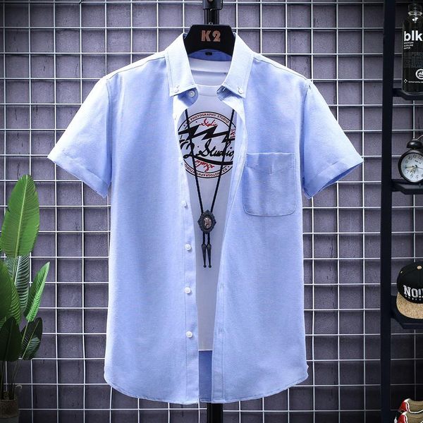 summer short-sleeved shirt men's hong kong style trend business casual youth japanese korean version of solid color wild shi shirts, White;black
summer short-sleeved shirt men's hong kong style trend business casual youth japanese korean version of solid color wild shi shirts, White;black