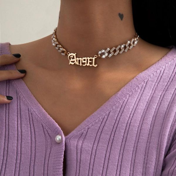 chains ingemark luxury iced out rhinestone necklace tennis chain angel bling crystal cuban choker hiphop pendant jewelry accessories, Silver
chains ingemark luxury iced out rhinestone necklace tennis chain angel bling crystal cuban choker hiphop pendant jewelry accessories, Silver