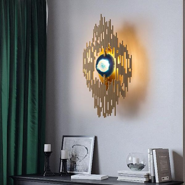 wall lamps light luxurious metal tube blue agate piece exterior lamp model between villa garden club el a living room bedside
wall lamps light luxurious metal tube blue agate piece exterior lamp model between villa garden club el a living room bedside