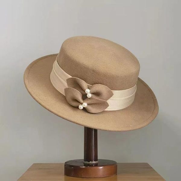 stingy brim hats classic british wool fedora hat autumn winter flat pearl petal lady fedoras for women leisure panama jazz chapeau, Blue;gray
stingy brim hats classic british wool fedora hat autumn winter flat pearl petal lady fedoras for women leisure panama jazz chapeau, Blue;gray